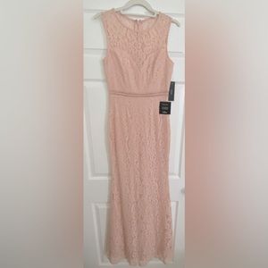 Lulus lace cream/rose long dress